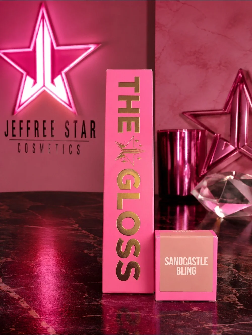 Jeffree Star The Gloss Lip Gloss - Sandcastle Bling (Pink & Gold Packaging)